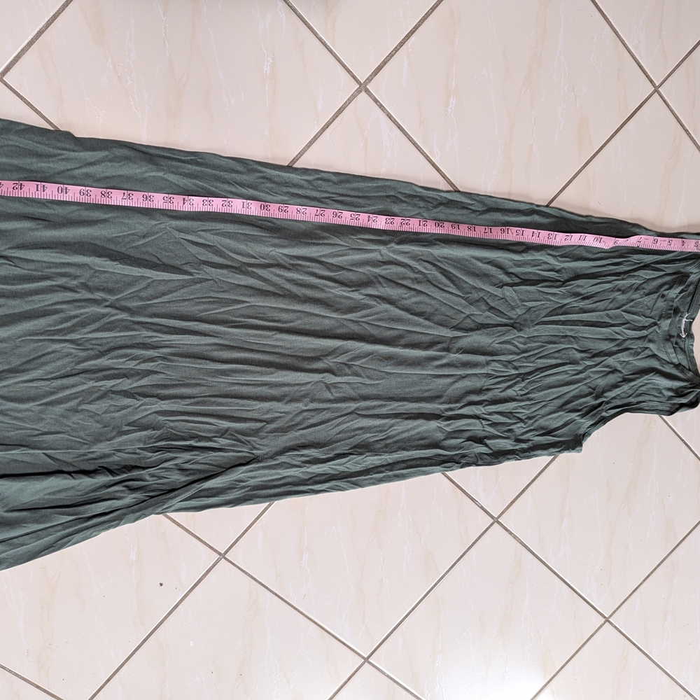 Sleeveless Maxi Dress in Olive Green